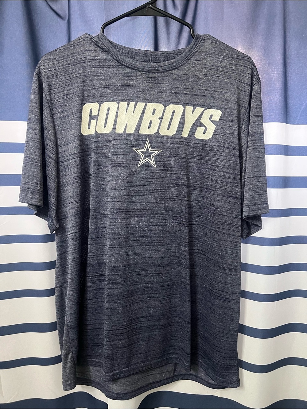 NFL Cowboys Heather Navy Short Sleeve Tee with Star Logo